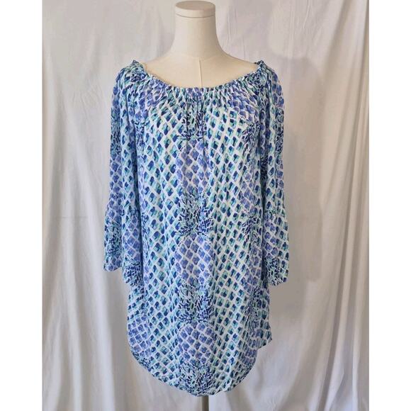 Lilly Pulitzer Pineapple Joy Nevie Off The Shoulder Shift Dress Small - Picture 4 of 10